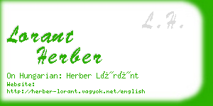 lorant herber business card